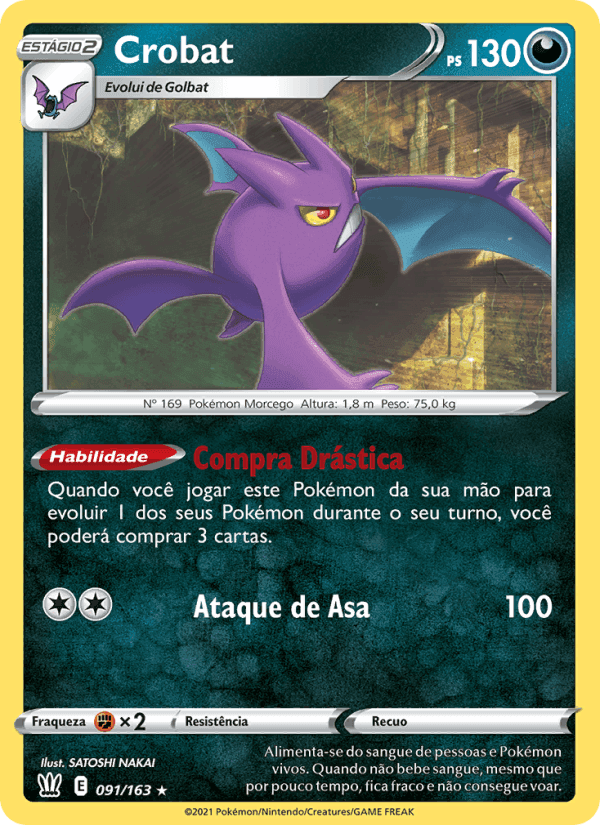 Crobat, carte 91 de Estilos de Batalha
