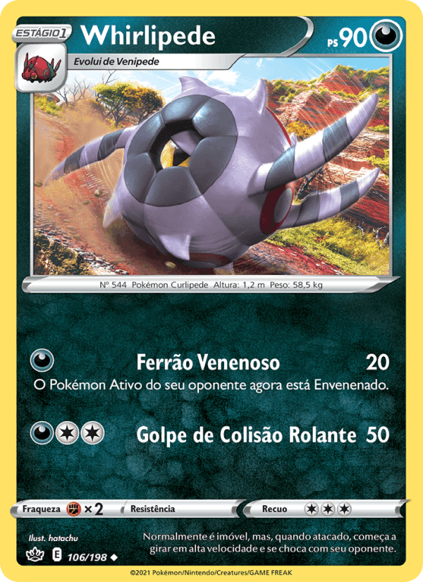 Whirlipede, card 106 from Reinado Arrepiante
