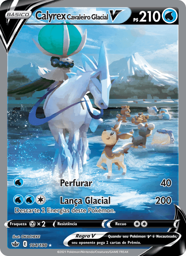 Calyrex Cavaleiro Glacial V, carte 164 de Reinado Arrepiante