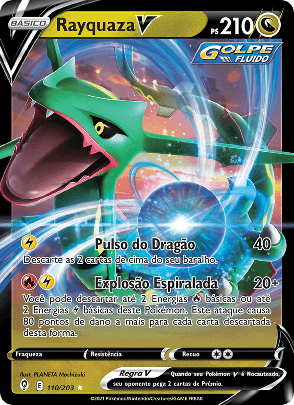 Rayquaza V, card 110 from Céus em Evolução