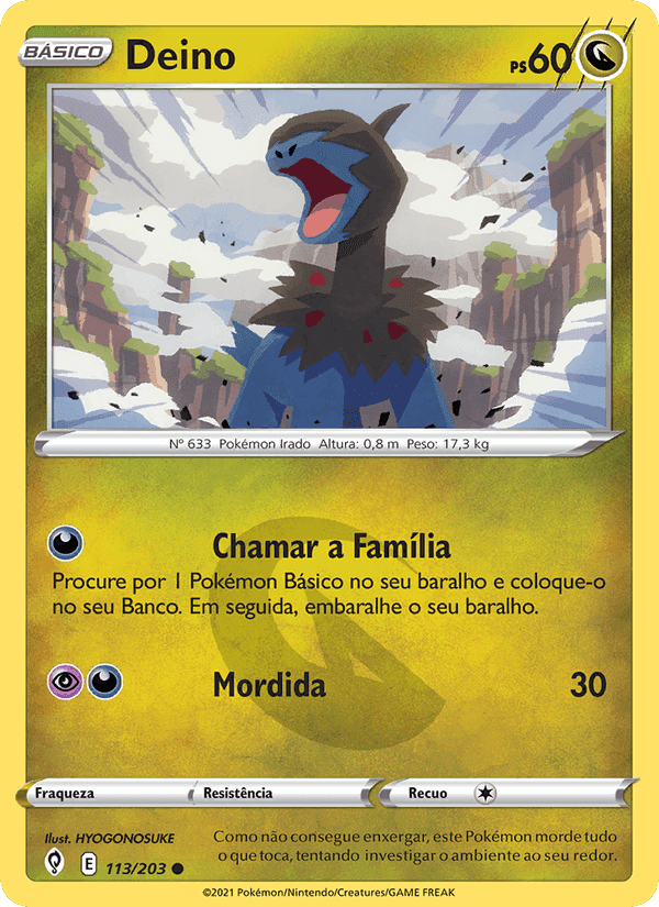 Deino, card 113 from Céus em Evolução