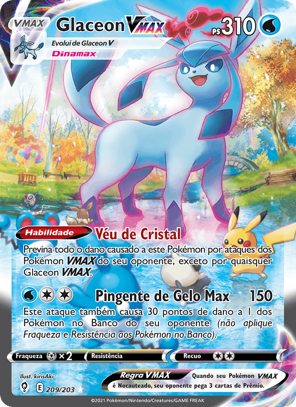 Glaceon VMAX, card 209 from Céus em Evolução
