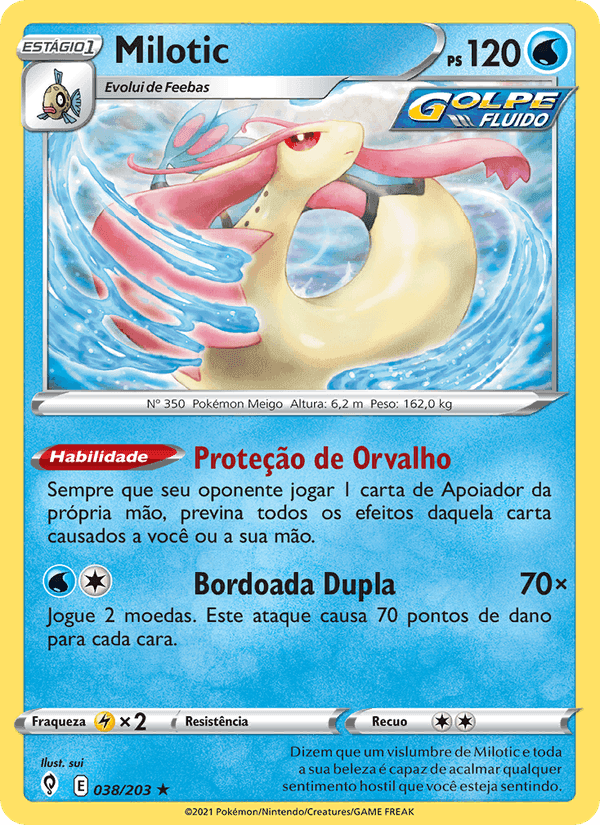 Milotic, card 38 from Céus em Evolução