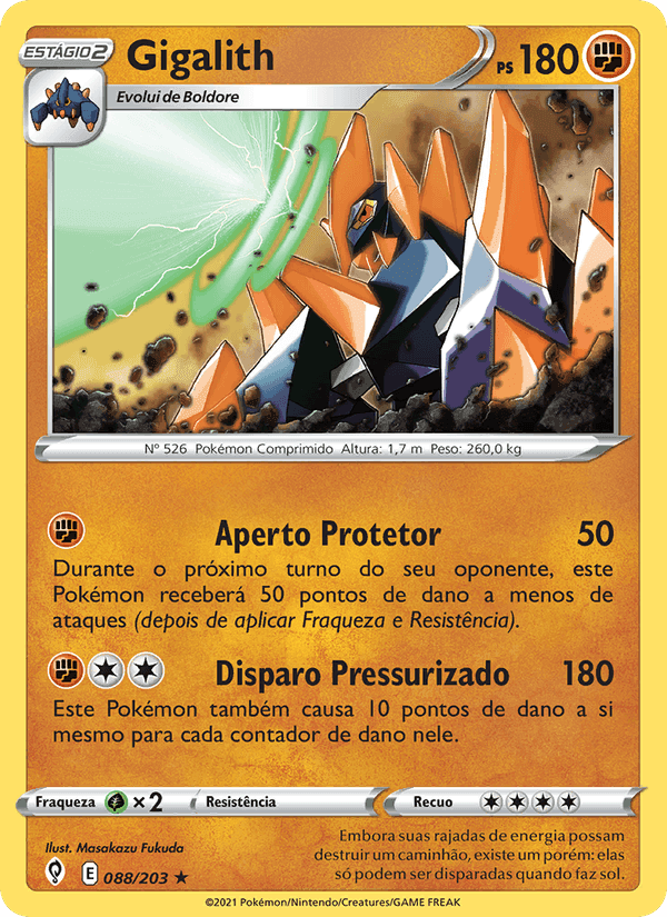 Gigalith, card 88 from Céus em Evolução
