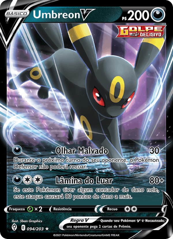 Umbreon V, card 94 from Céus em Evolução