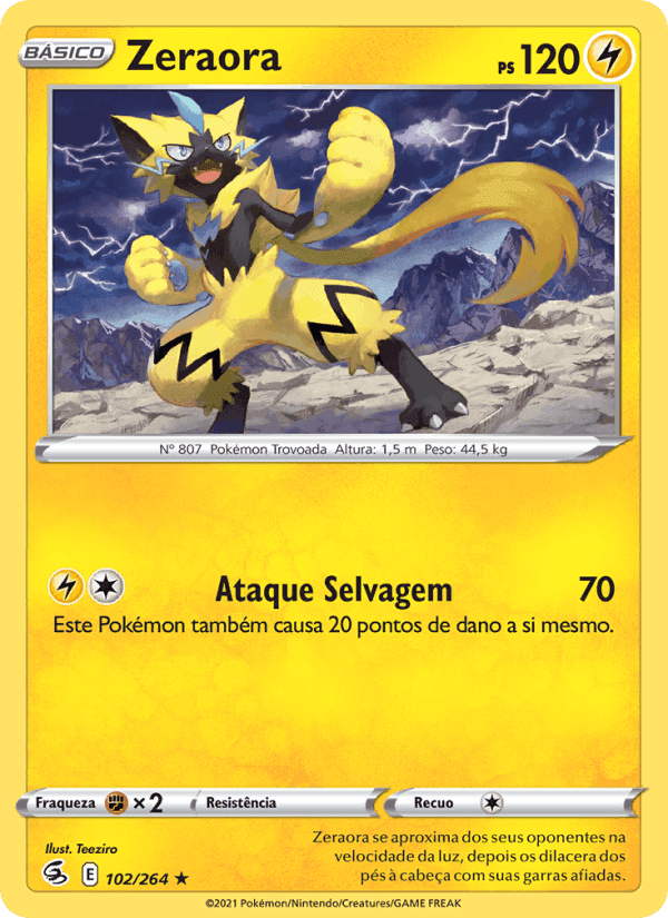 Zeraora, card 102 from Golpe Fusão