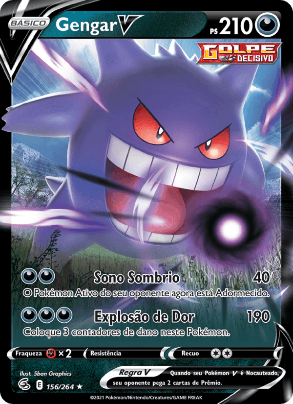 Gengar V, card 156 from Golpe Fusão