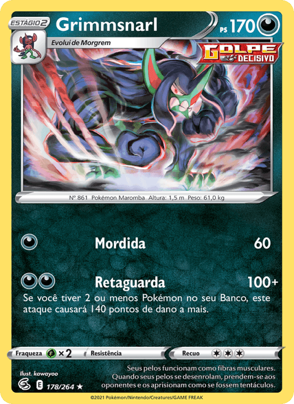 Grimmsnarl, card 178 from Golpe Fusão