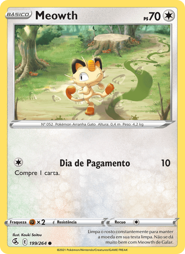 Meowth, card 199 from Golpe Fusão