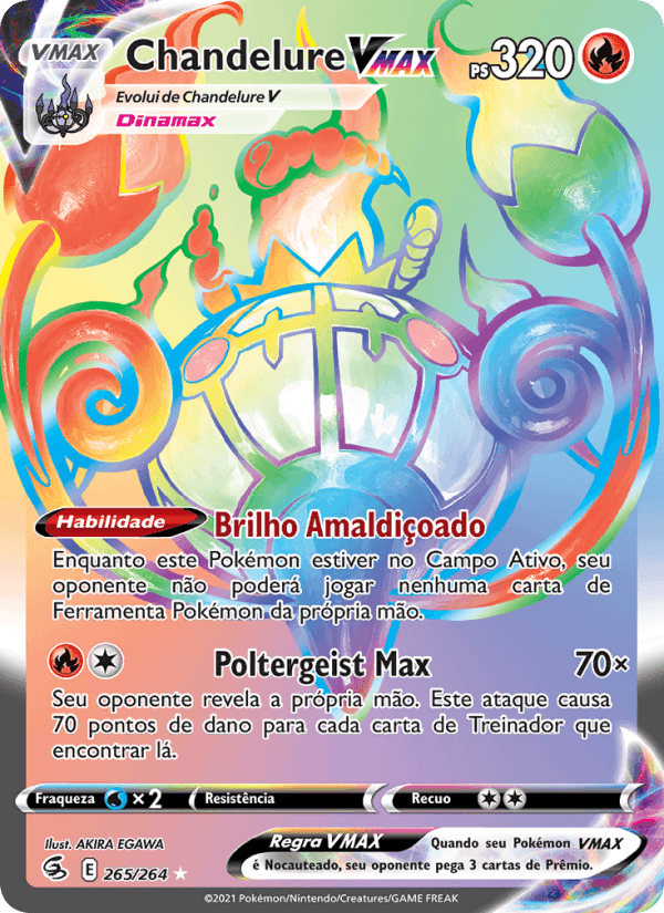 Chandelure VMAX, card 265 from Golpe Fusão