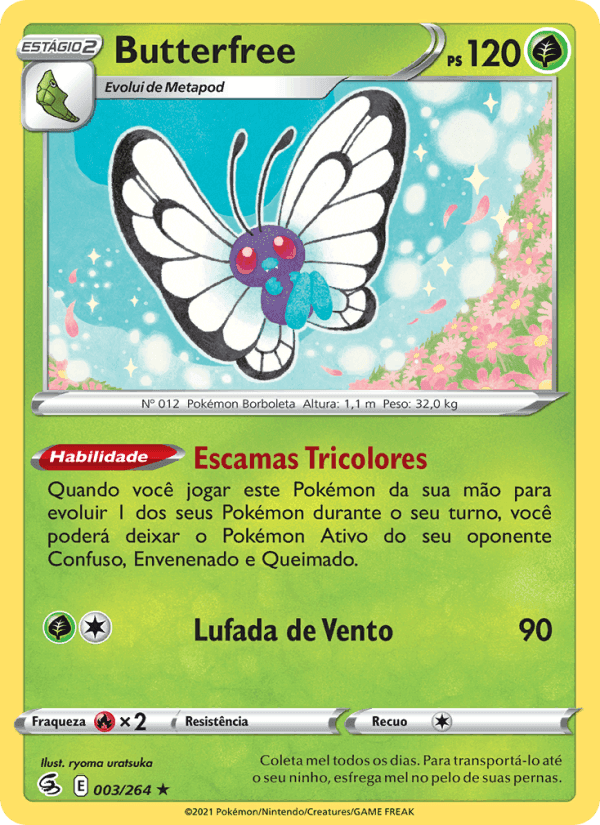 Butterfree, carta 3 de Golpe Fusão