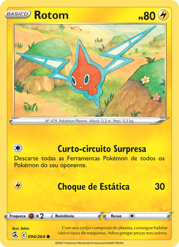 Rotom, card 94 from Golpe Fusão