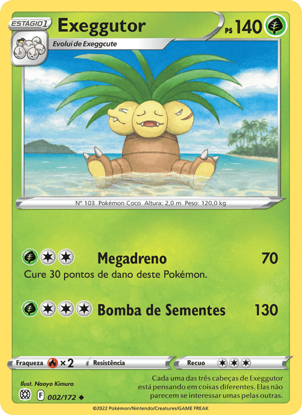 Exeggutor, carta 002 de Astros Cintilantes