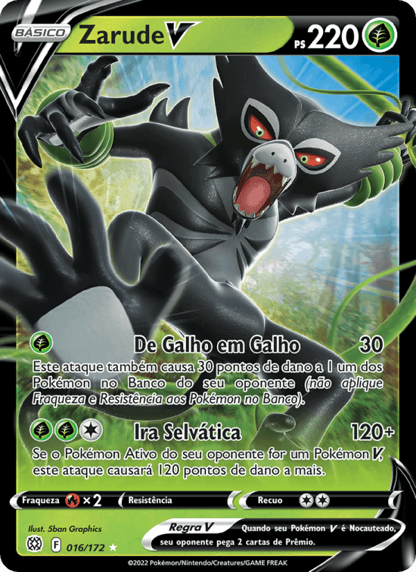 Zarude V, carta 016 de Astros Cintilantes