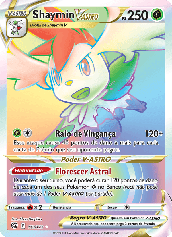 Shaymin V-ASTRO, card 173 from Astros Cintilantes