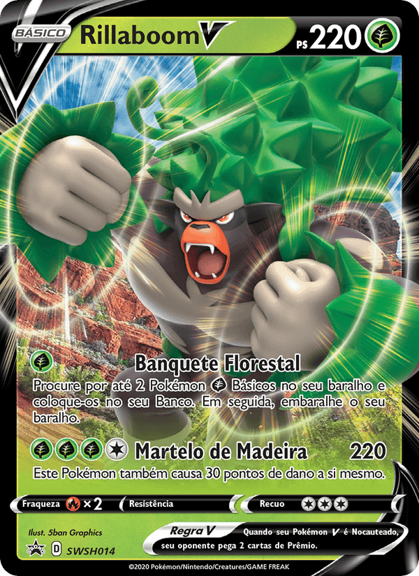 Rillaboom V, carta SWSH014 di ESES Promos