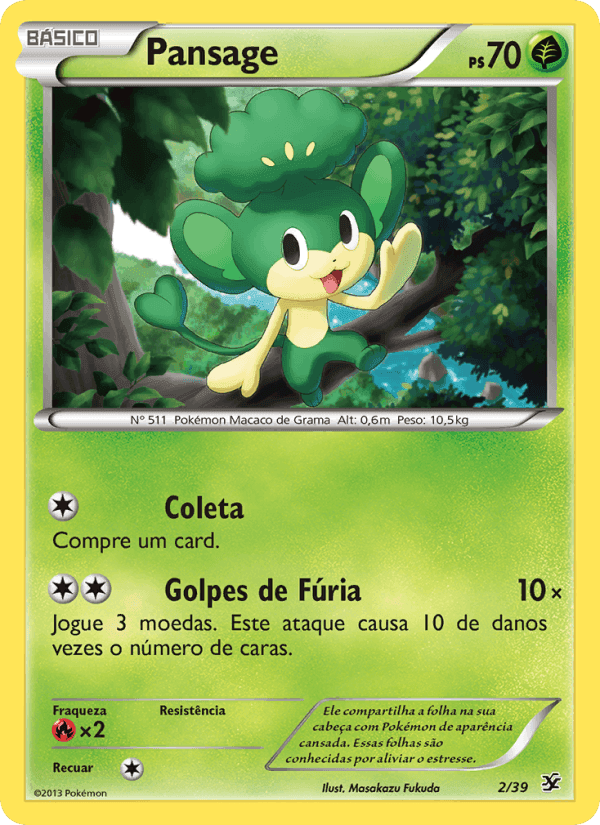 Pansage, carta 2 de Conjunto para Iniciantes Kalos