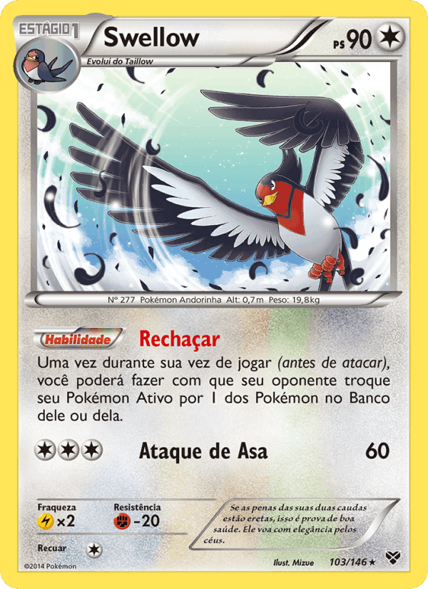 Swellow, card 103 from XY