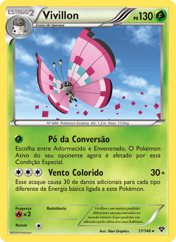 Vivillon, carta 17 de XY