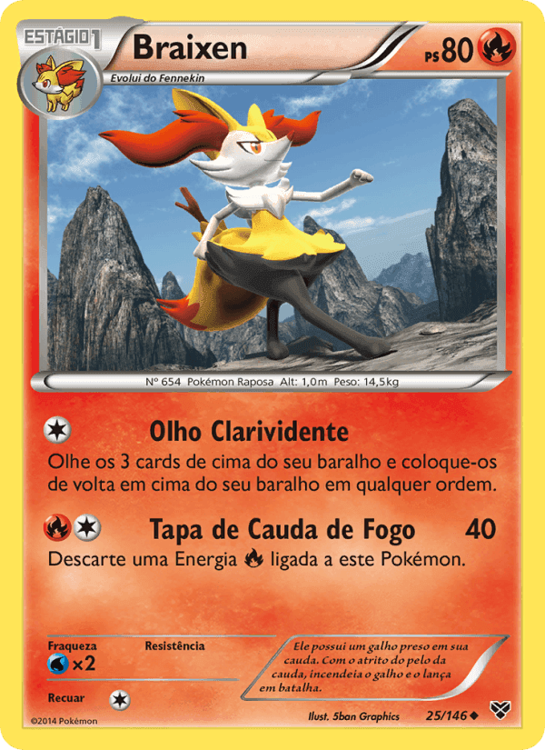 Braixen, carta 25 de XY