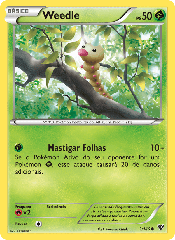 Weedle, carta 3 de XY