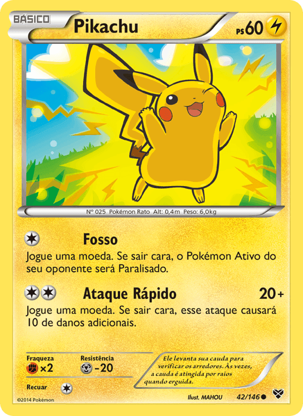 Pikachu, carta 42 de XY