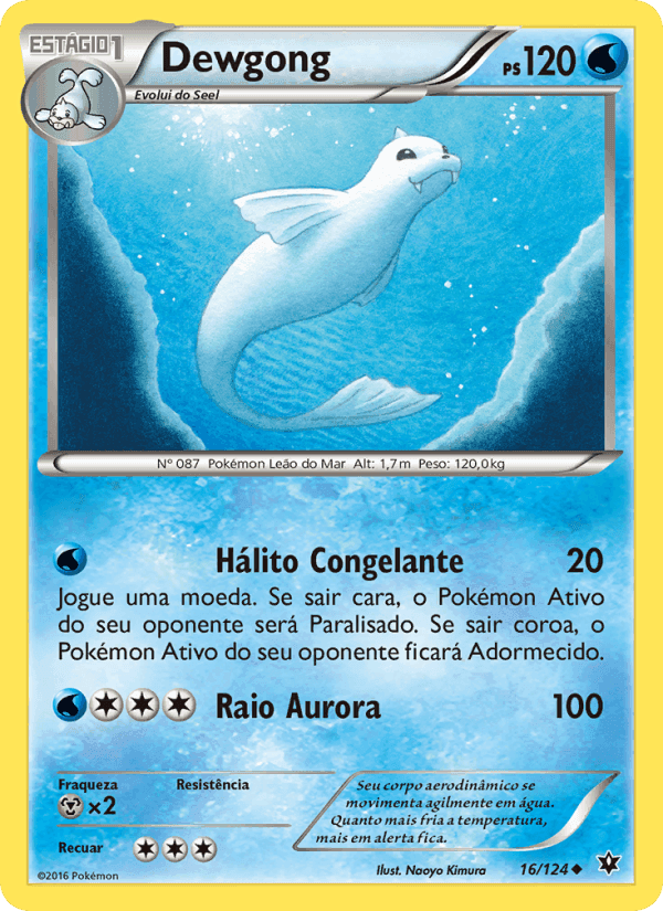 Dewgong, carta 16 de Fusão de Destinos