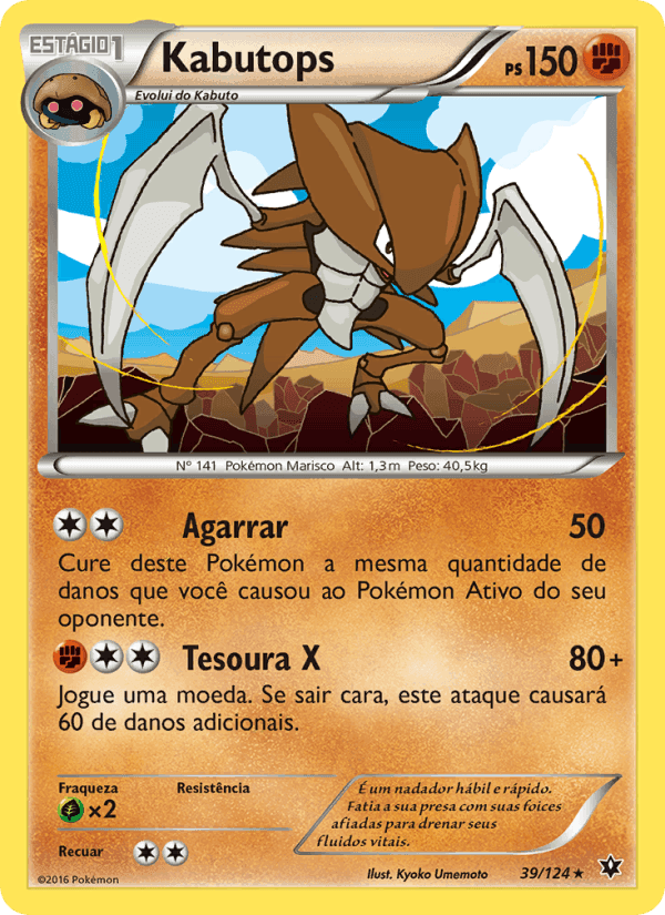 Kabutops, carta 39 de Fusão de Destinos