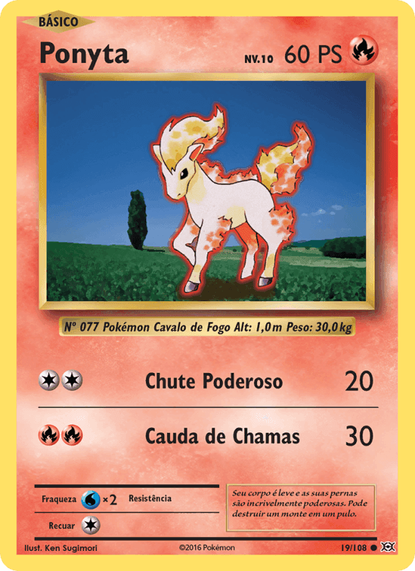 Ponyta, carta 19 de Evoluções