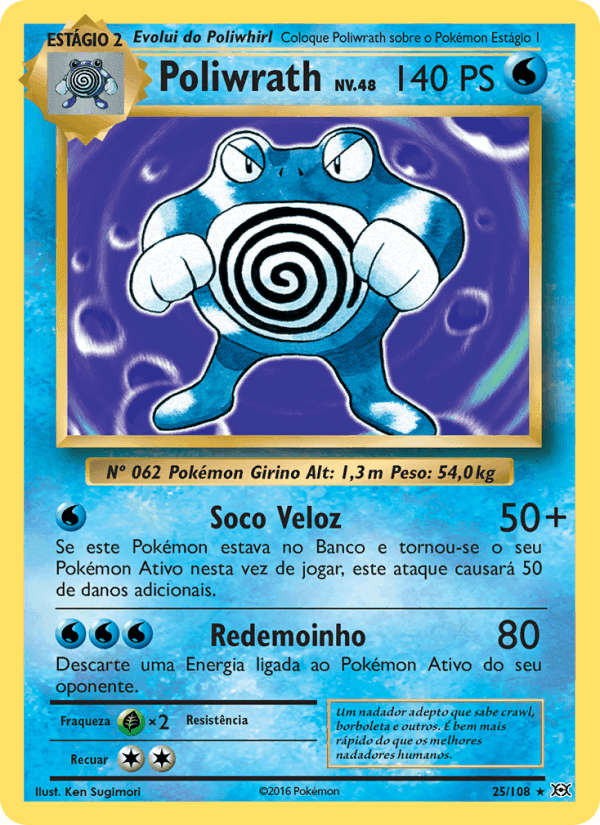 Poliwrath, card 25 from Evoluções