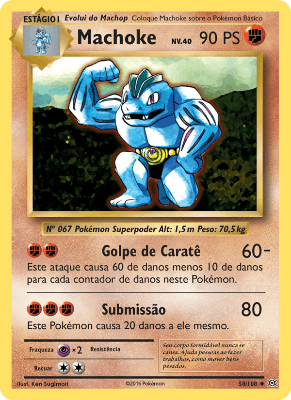 Machoke, carta 58 de Evoluções