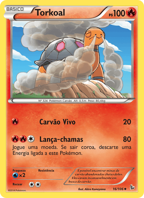 Torkoal, carta 16 de Flash de Fogo