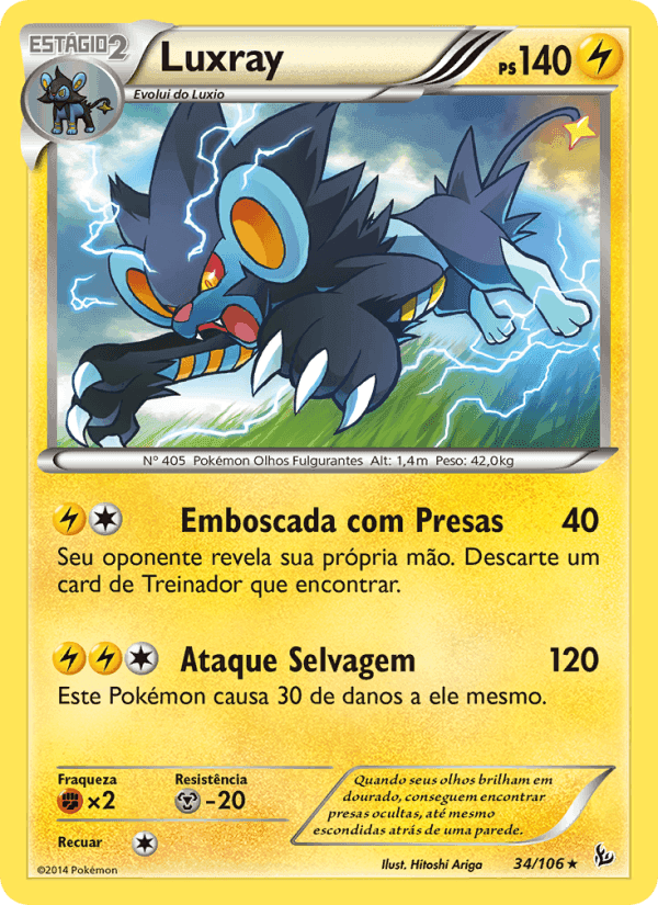 Luxray, carta 34 di Flash de Fogo
