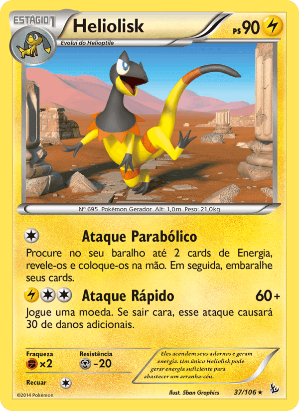 Heliolisk, carta 37 di Flash de Fogo