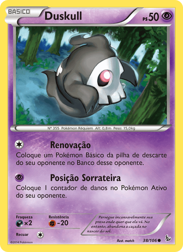 Duskull, carta 38 de Flash de Fogo