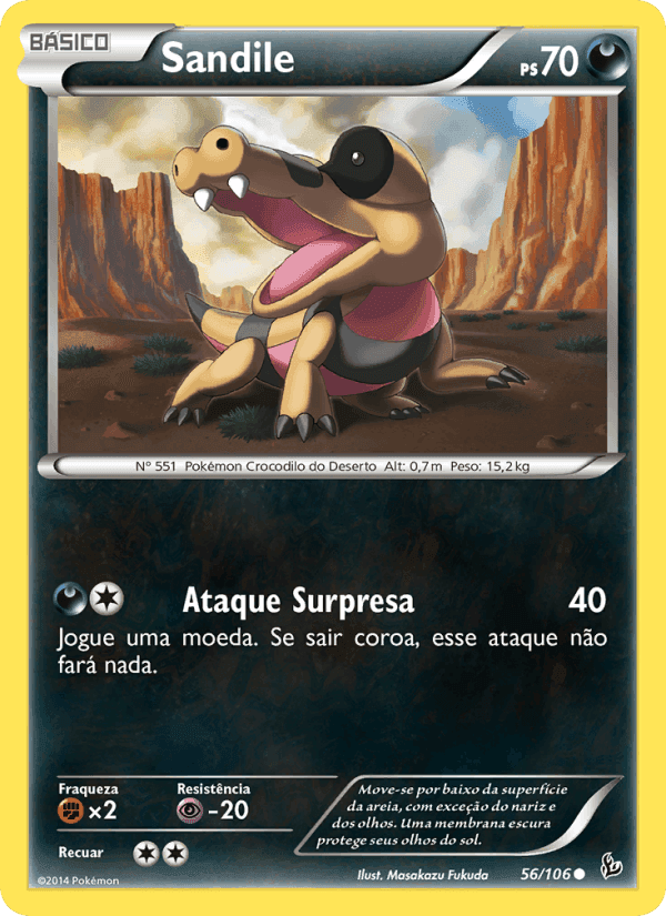 Sandile, carta 56 di Flash de Fogo