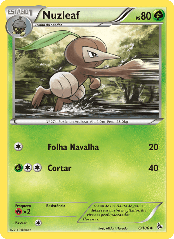 Nuzleaf, carta 6 de Flash de Fogo