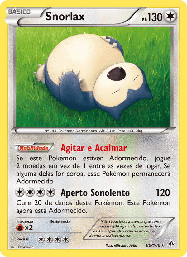 Snorlax, card 80 from Flash de Fogo