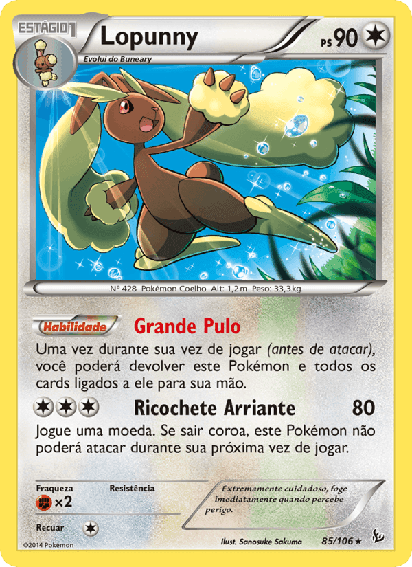 Lopunny, card 85 from Flash de Fogo
