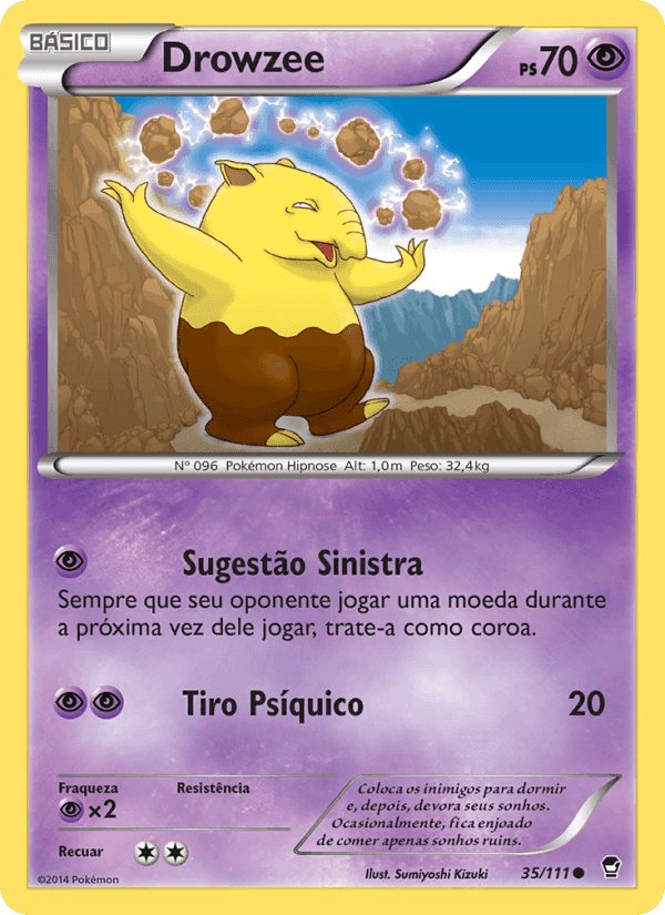 Drowzee, carte 35 de Punhos Furiosos