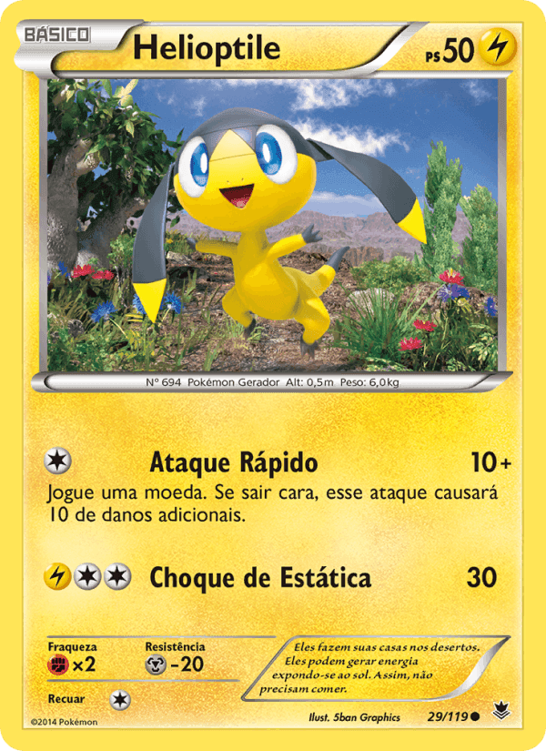 Helioptile, carte 29 de Força Fantasma