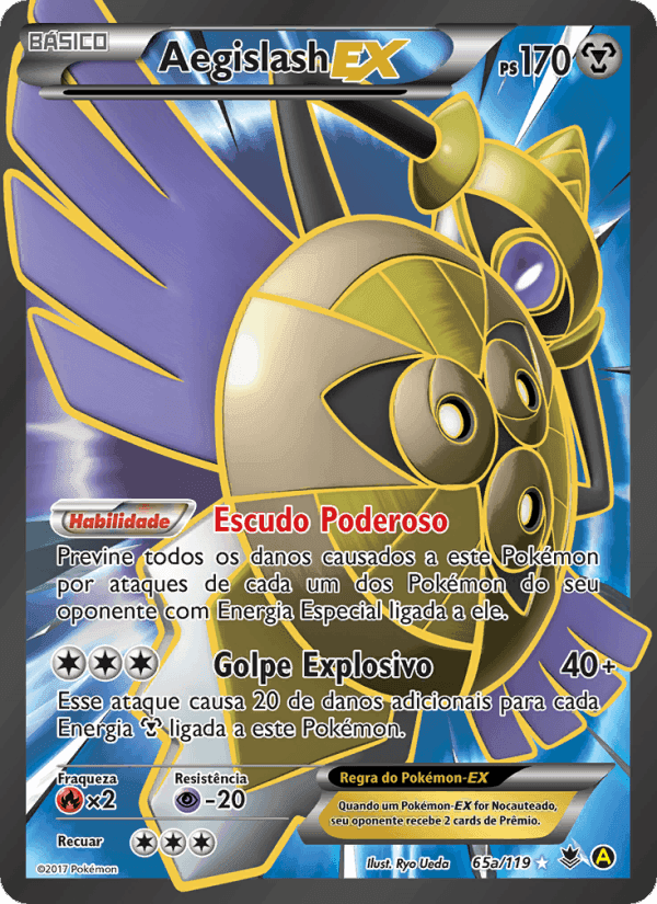 Aegislash EX, card 65a from Força Fantasma