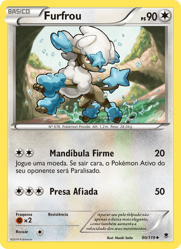 Furfrou, card 90 from Força Fantasma