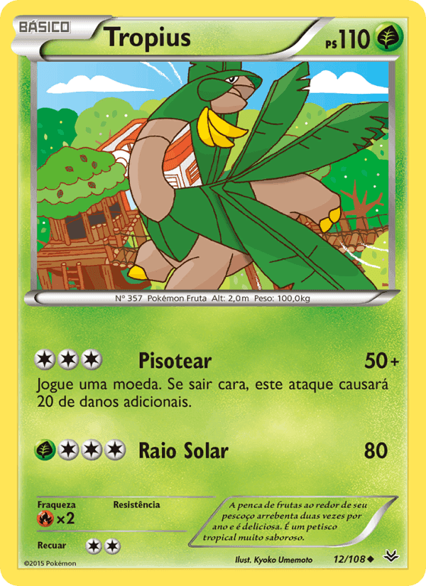 Tropius, carta 12 de Céus Estrondosos