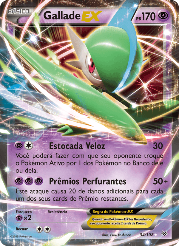 Gallade EX, card 34 from Céus Estrondosos
