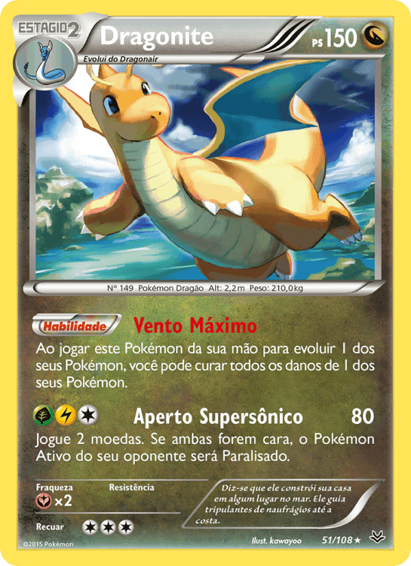 Dragonite, card 51 from Céus Estrondosos