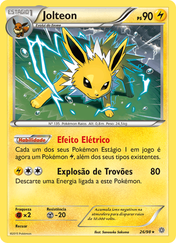 Jolteon, carta 26 de Origens Ancestrais