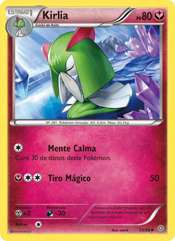 Kirlia, carte 53 de Origens Ancestrais