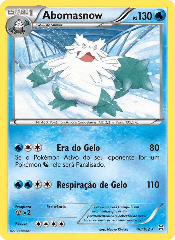 Abomasnow, carta 40 de Turbo Revolução