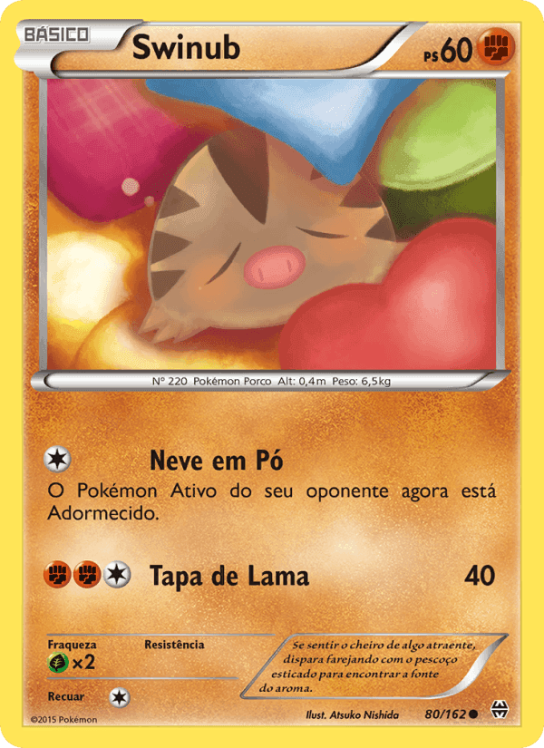 Swinub, card 80 from Turbo Revolução